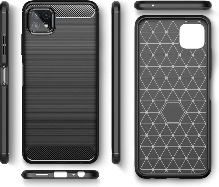 Produktbild Nalia Carbon Look Silikon Handyhülle (Samsung Galaxy A22 5G)