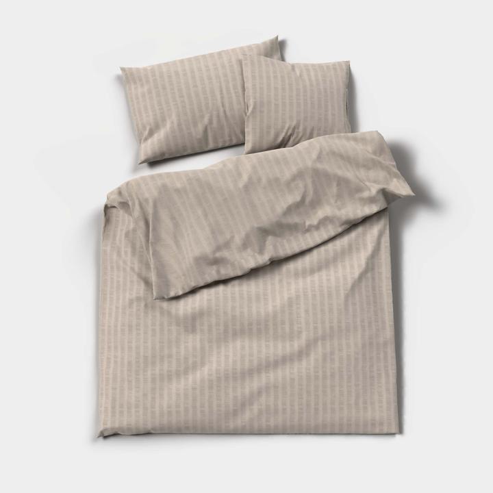 Immagine prodotto Lotus Bettwaren Biancheria da letto in raso Seersucker uni (Copricuscino, 50 x 70 cm)