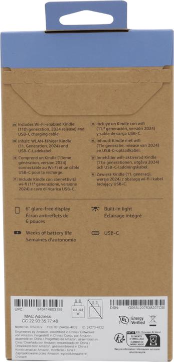 Actual product image Amazon Kindle 2024 (11th gen) (6", 16 GB, without advertising)