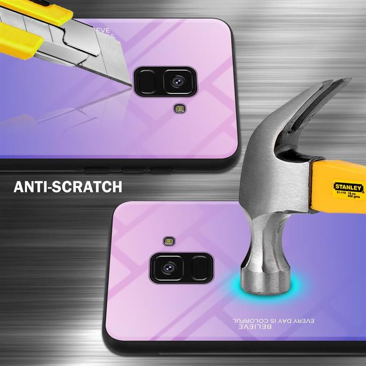 Actual product image Cadorabo TPU 2 colors glass cover (Samsung Galaxy A8 (2018))