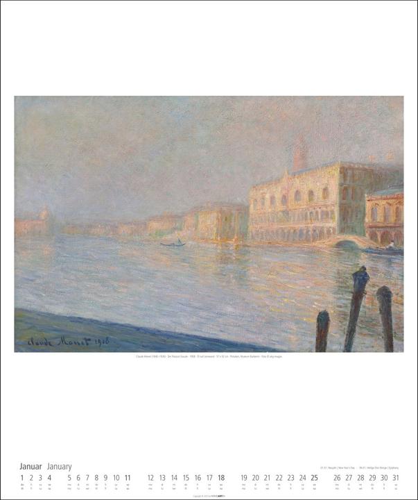 Produktbild Claude Monet Kalender 2026 (46 x 55 cm)
