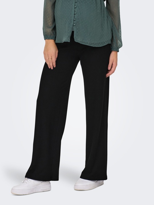 Immagine prodotto Only Maternity Vestibilità regolare Pantaloni a vita alta Pantaloni premaman con taglio a gamba larga (L)