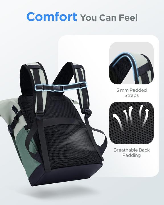 Produktbild Only-Bags.Store Rolltop Backpack, Laptop Backpack with Quick Access to the Main Compartment