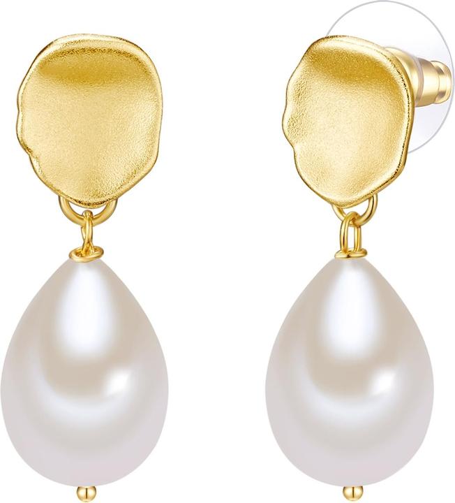 Produktbild Lulu & Jane Damen Metall-Legierung Muschelkernperle gelbgold - 29337 (Metall-Legierung)