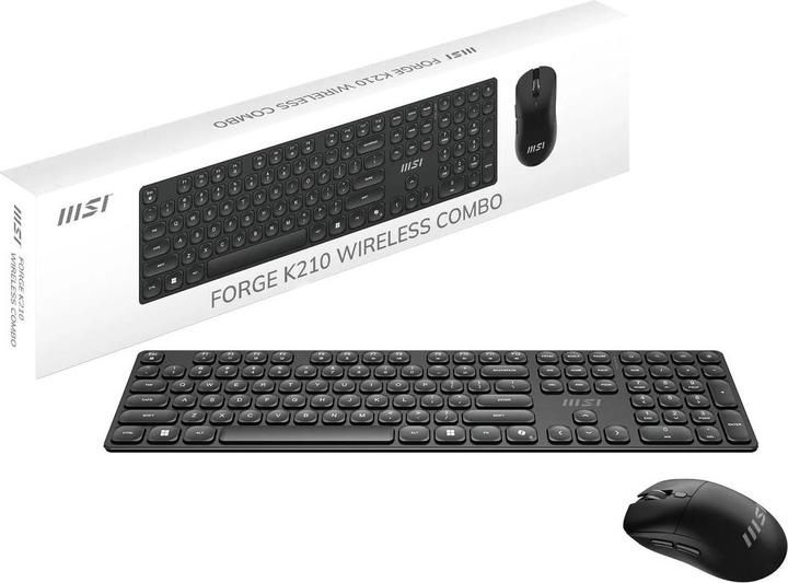 Actual product image MSI "FORGE K210 Combo W Keyboard+Mouse retail" (DE, Wireless)