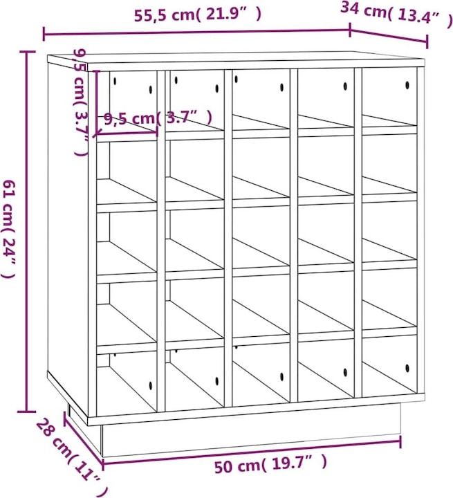 Actual product image VidaXL Jocasa (55.5 x 34 x 61 cm)