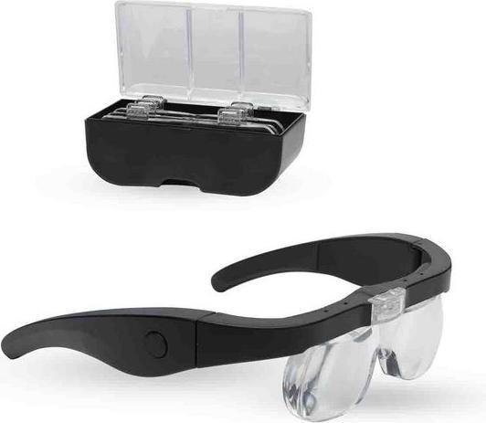 RS PRO Pro LED Magnifier Glasses with USB