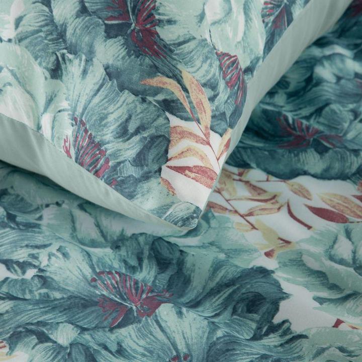 Image du produit Eurofirany TERRA COLLECTION AVINION1 Parure de lit en satin de coton Mako avec motif floral, 140 X 200 cm, 1 (Housse de couette, 140 x 200 cm)