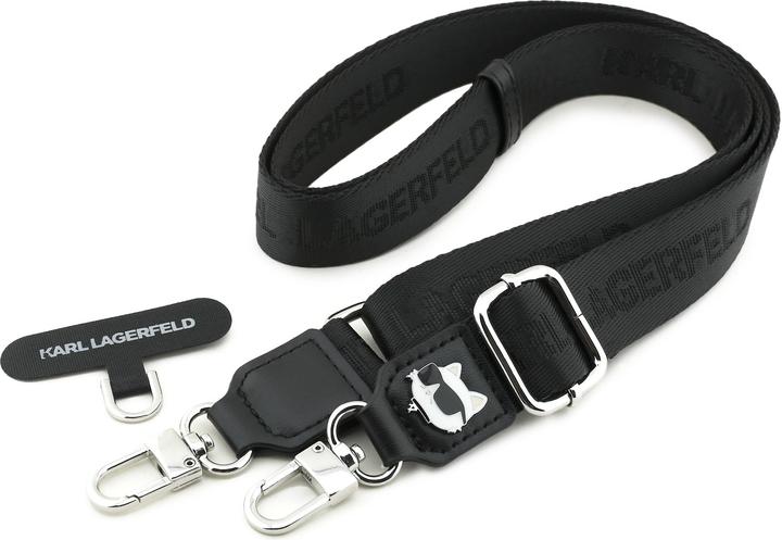Image du produit Karl Lagerfeld Crossbody Strap Nylon Choupette Patch - black