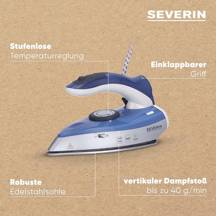 Image du produit Severin Fer à vapeur de voyage BA 3234 Argent (1000 W, 40 g/min)