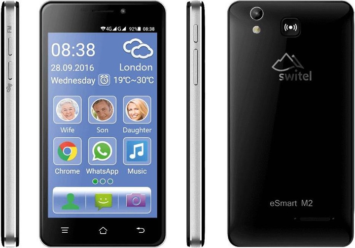 Switel eSmart M2 (8 GB, Black, 5", Hybrid Dual SIM, 8 Mpx, 4G)