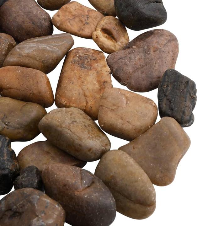 Actual product image VidaXL Polished pebbles 25 kg Multicoloured 2-5 cm,Colour (Embellishment, Stone)