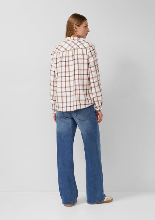 Immagine prodotto s.Oliver Bluse Flanellbluse mit Rüschenkragen (40)