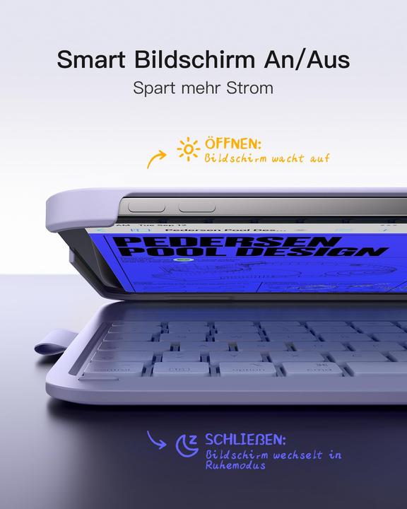 Actual product image Inateck Keyboard iPad 2007 purple (BK2007 purple) (DE, 3)