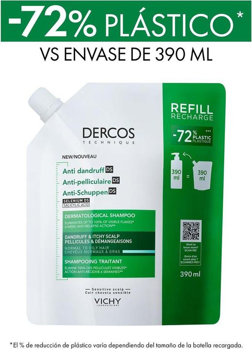 Actual product image Vichy Dercos (Liquid shampoo, 390 ml)