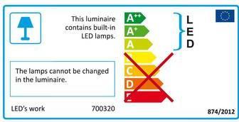 Energy Label Shada Work light LED 2W (200 lm)