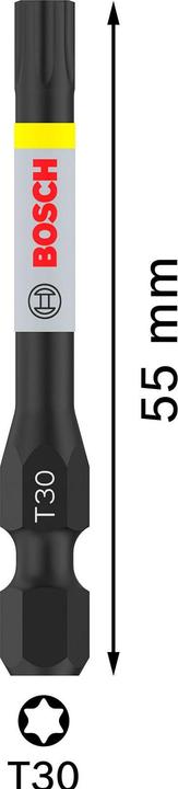 Actual product image Bosch Professional Zubehör PRO Torx Impact Bit, T30, 55 mm, 2 pcs.