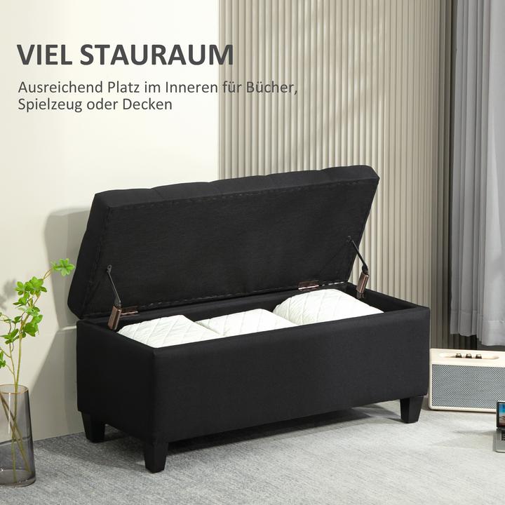 Image du produit Homcom Sitzbank Polyester, Schaumstoff Schwarz (40 cm)