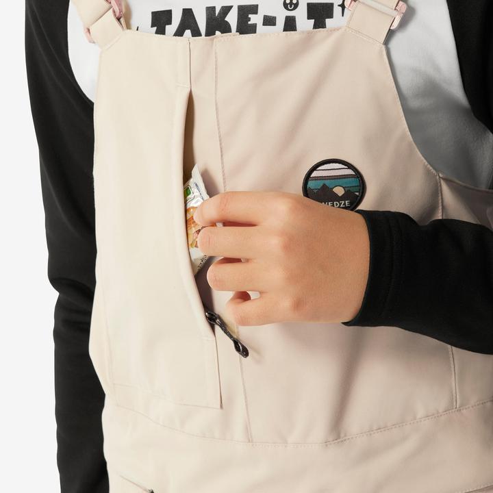 Produktbild Wedze Snowboardhose Latzhose Kinder Piste - 500 weiss (164)