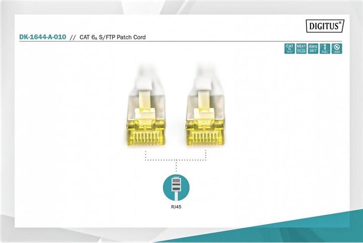 Actual product image Digitus Network cable (S/FTP, CAT6a, 1 m)