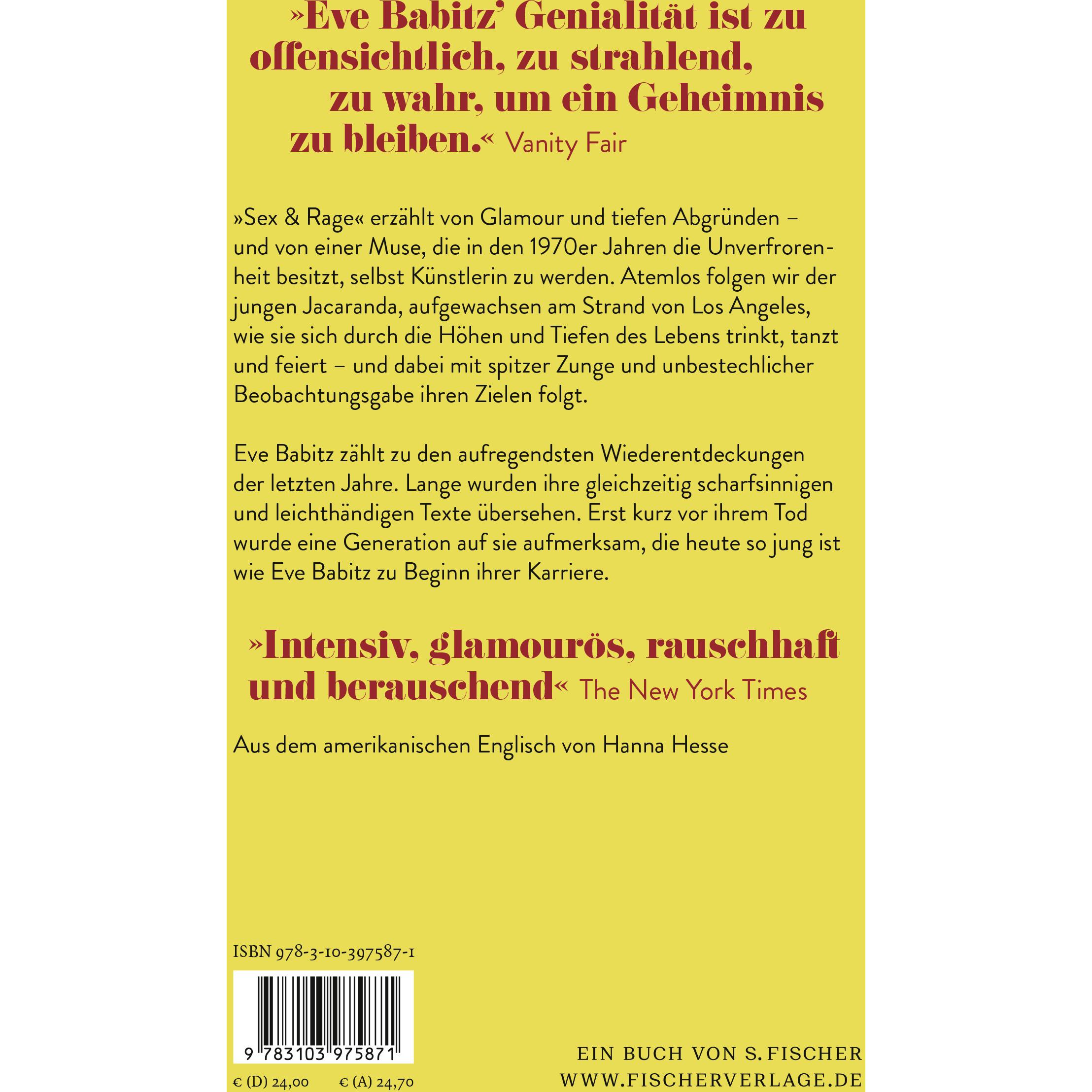 Thumbnail - Sex & Rage, Belletristik von Eve Babitz