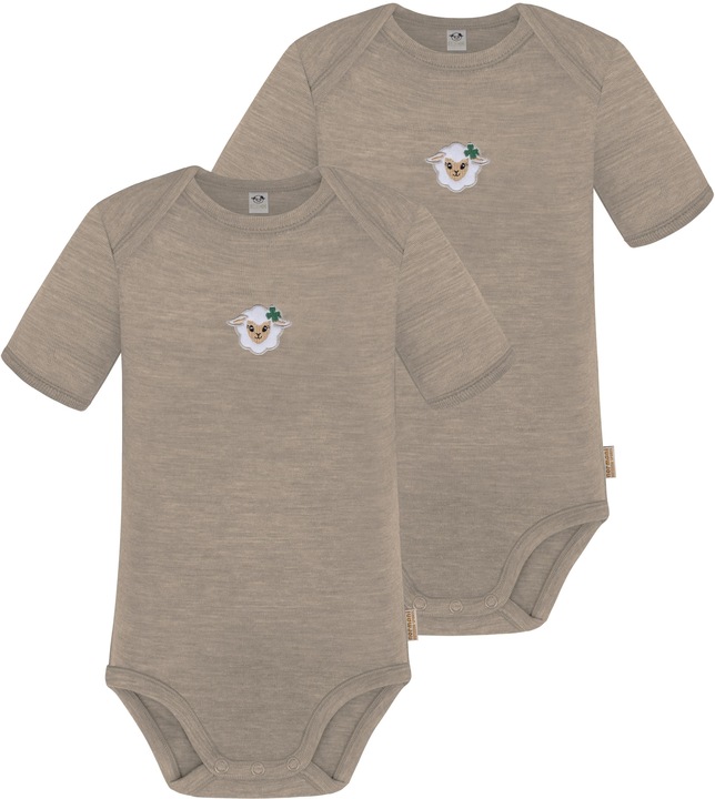 Normani 2er Set Baby Merino Body Kurzarm „Tauranga" - 9285