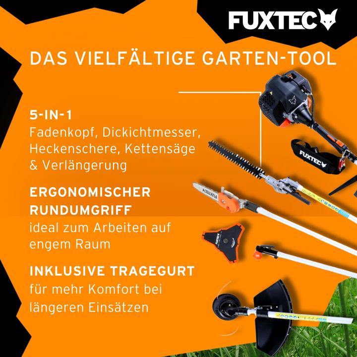 Produktbild Fuxtec FX-MT252ER Multitool 5in1 Benzin Motorsense mit verstellbarem Hochentaster (FX-MT252ER) (Trimmfaden)