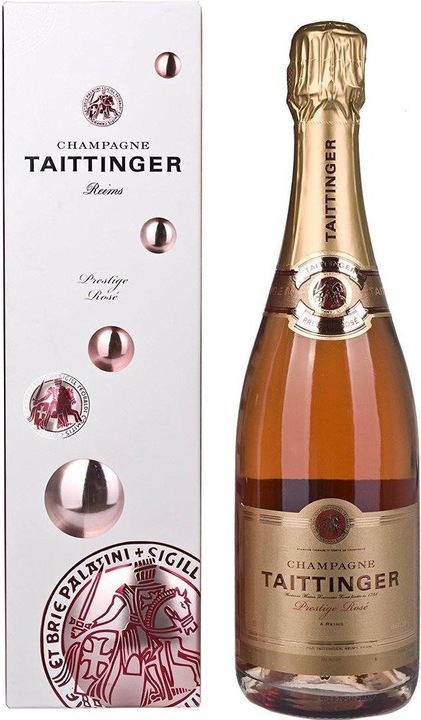 Taittinger Rosé Brut Prestige Champagne with case (1 x 75 cl)