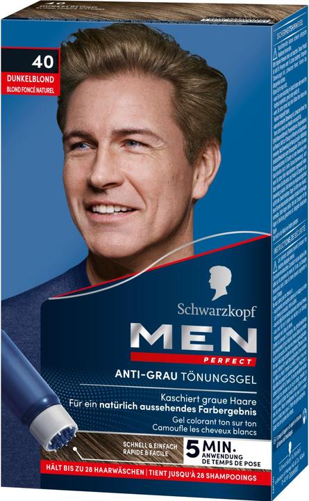 Schwarzkopf Men Perfect Anti-Grau Tönungs-Gel (40 Dunkelblond)