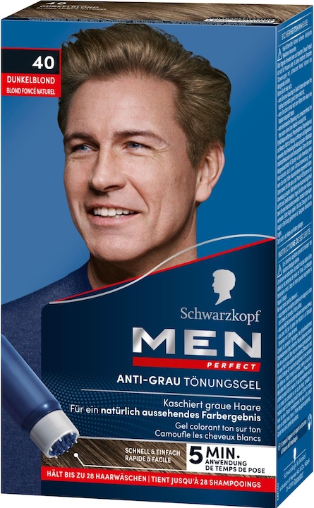 Schwarzkopf Men Perfect Anti-Grau Tönungs-Gel (40 Dunkelblond)