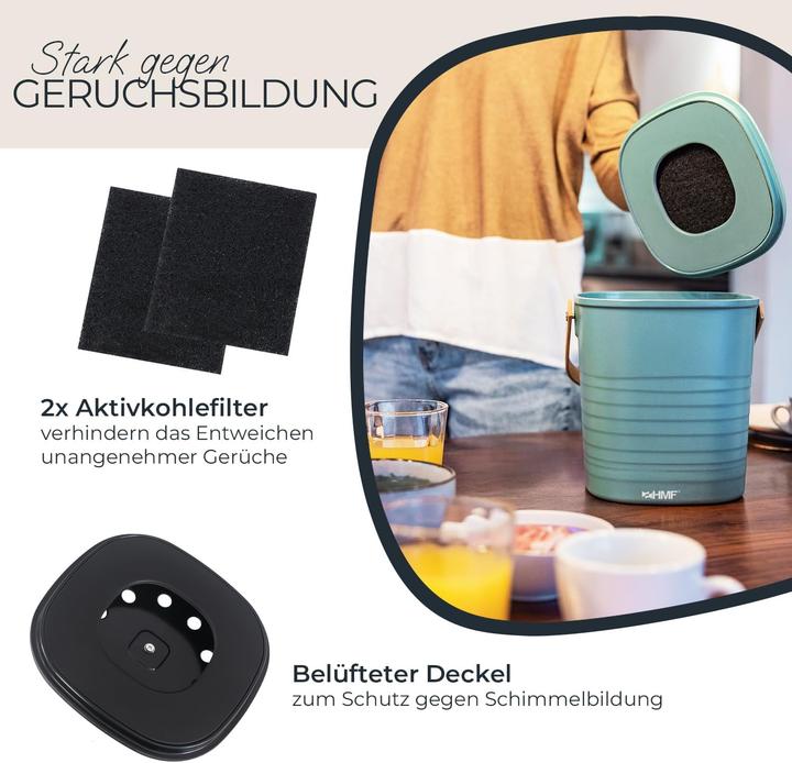 Produktbild HMF Geruchsdichter Biomülleimer mit Deckel (3 l)