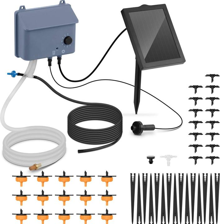 Produktbild Hillvert Solar-Bewässerungssystem Solar-Bewässerungsset automatische Bewässerung Solar (Bewässerungsuhr)