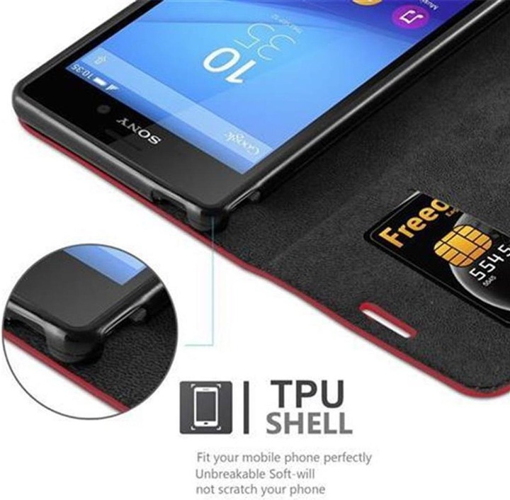 Actual product image Cadorabo Book Invisible Magnet Cover (Sony Xperia M4 Aqua)
