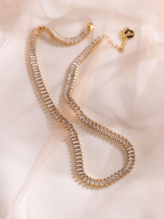 Image du produit Purelei Crystal Glow Kette (Acier inoxydable plaqué or 18 carats)
