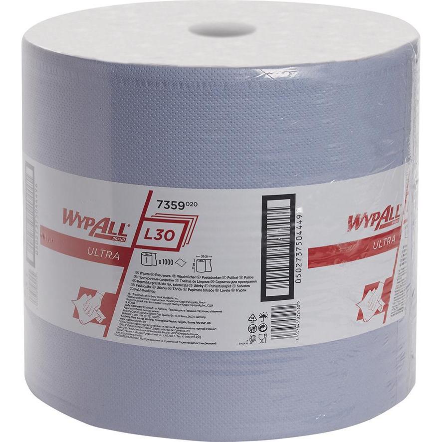 Kimberly-Clark, Zubehör Elektroinstallation, Clark Ultra Wischtücher Grossrolle blau