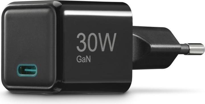 Actual product image Hama Fast charger, USB-C, PD/QC/GaN, super mini charger, 30 W, black (30 W)