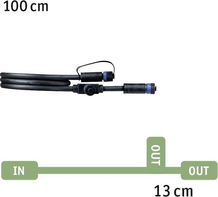 Produktbild Paulmann Plug & Shine Verbindungskabel IP68 1in-2out 1,0 m schwarz 24V