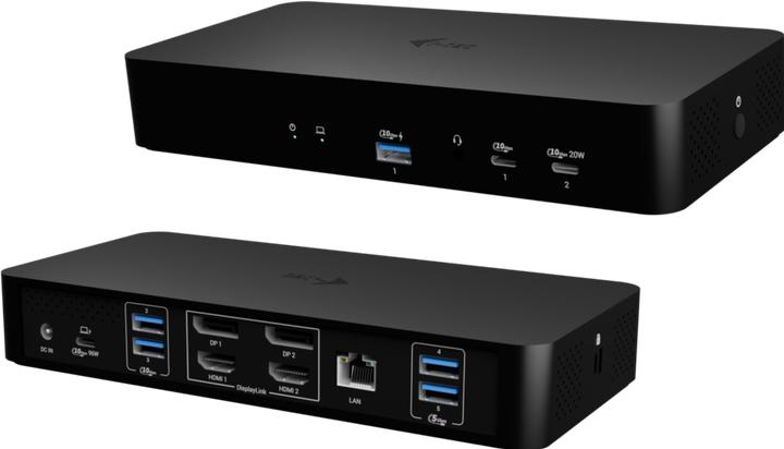 Produktbild i-tec USB-C/A Intelligent Dual DS+PD100W, Universal (USB-C, 8 Ports)