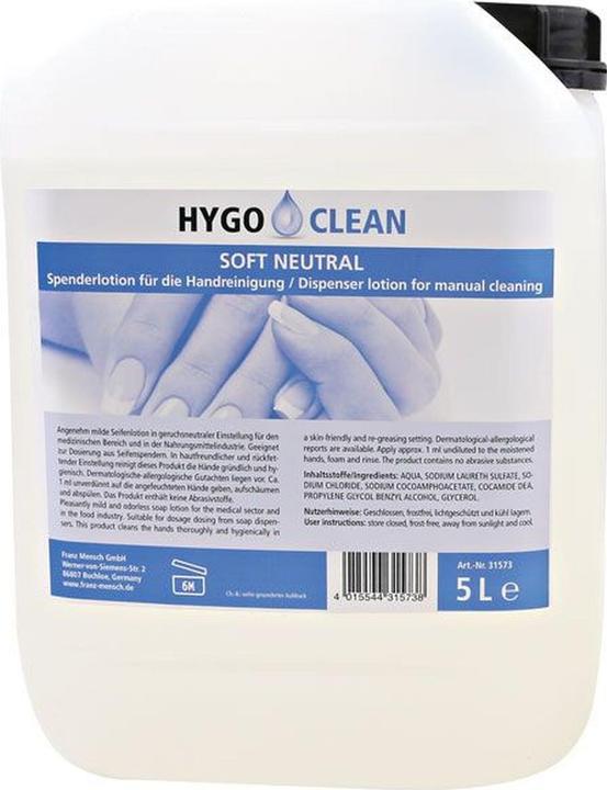 Produktbild Hygoclean Handwaschseife "SOFT NEUTRAL", 5 Liter (Flüssigseife, 5000 ml)