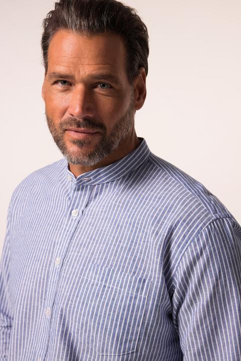 Produktbild JP1880 Hemd, Langarm, Leinenmix, Streifen, Stehkragen, Modern Fit (8XL)