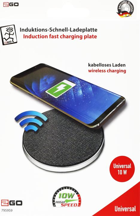 Actual product image 2GO Universal Wireless Charging Fast-Charger 10W Micro-USB K (10 W)