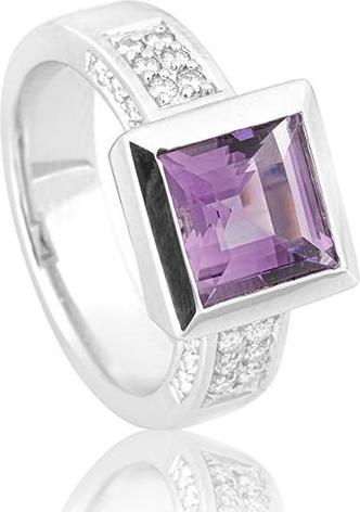 Produktbild Breuning RING - E.AMETHYST/Brill. 0,324 Ct. H/si (52, 585/14 K Gold)