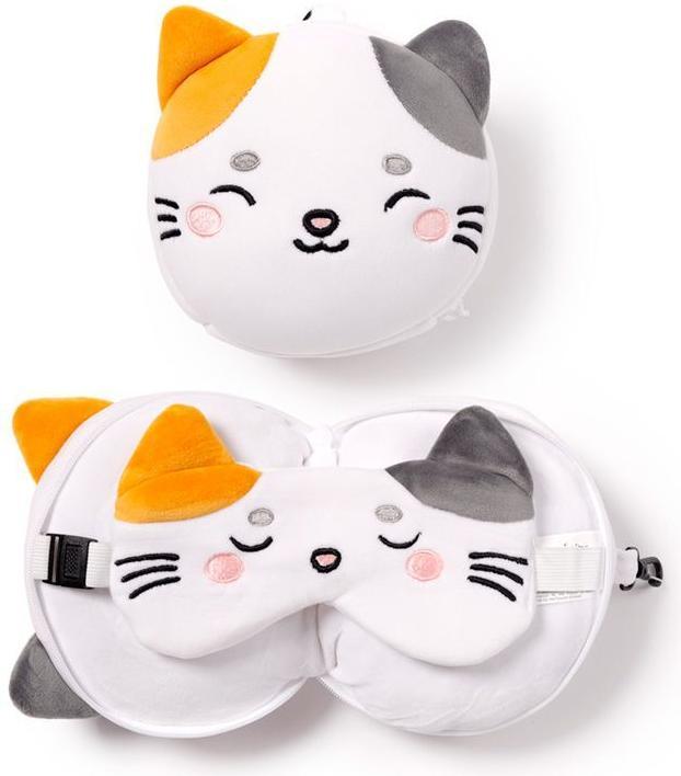 Puckator Relaxeazzz Adoramals Lola cat (Head & neck pillow, Sleeping mask)