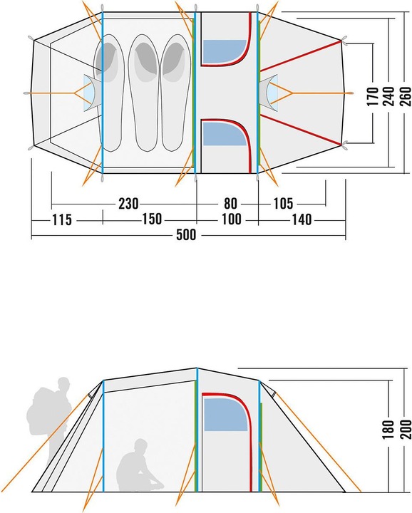 Produktbild Tatonka Family Camp Tent (Tunnelzelt, 7.30 kg, 3 Personen)