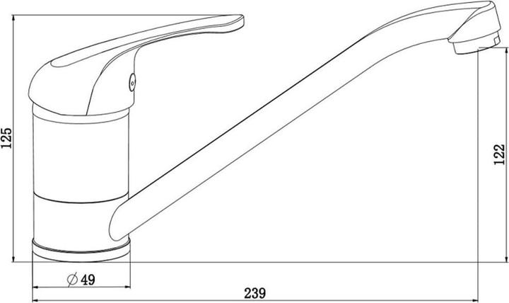 Actual product image Schütte Kitchen tap ULTRA sink mixer low pressure chrome swivelling 94900