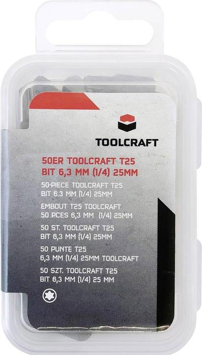 Actual product image Toolcraft 50 pcs. T 25 Torx bit S2 steel (T 25)