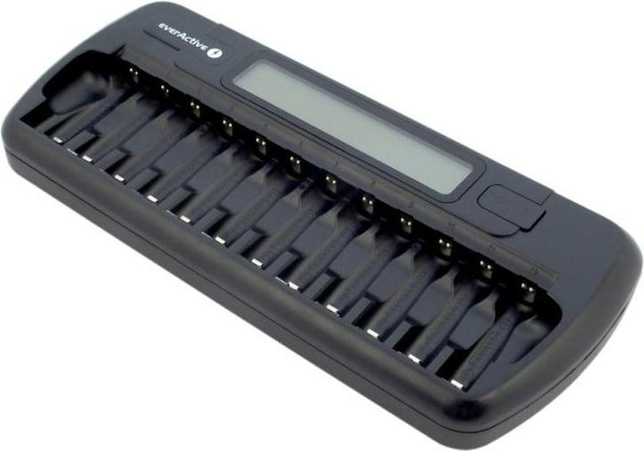Image du produit Everactive 1-12 Chargeur de piles AA / AAA avec écran LCD (1 pcs, AAA, AA, Chargeurs sans batterie)