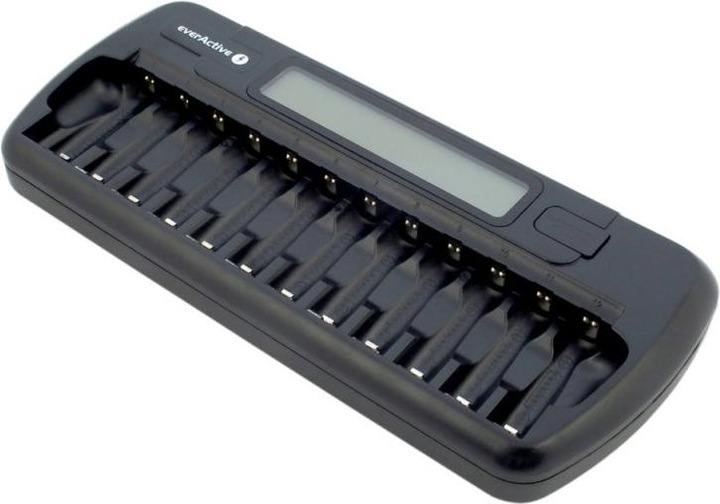 Actual product image Everactive 1-12 AA / AAA battery charger with LCD display (1 pcs., AAA, AA, Chargers without battery)