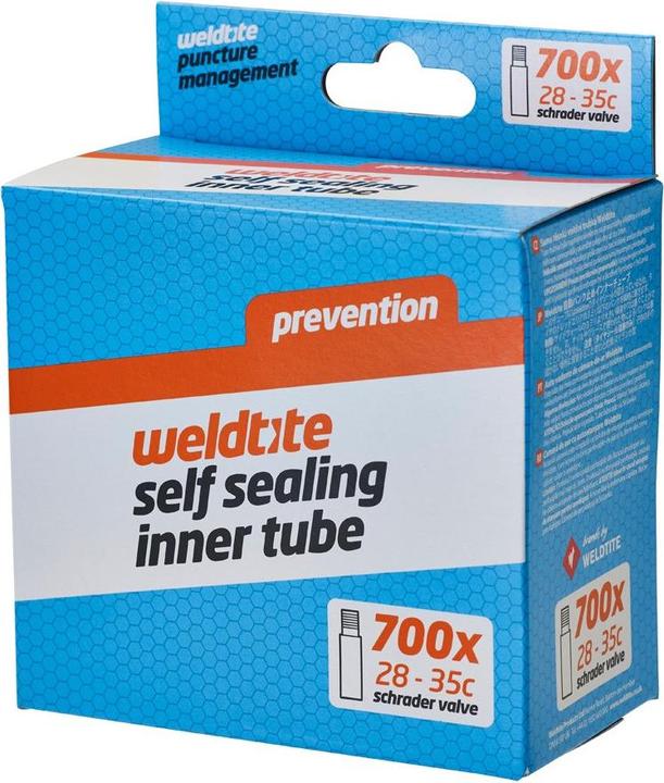 Weldtite Self Sealing Innertube - 700 X 28C - 35C, Schrader-Ventil (Schrader (AV), 28")