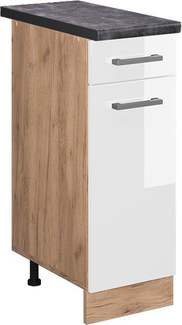 Goldkraft Eiche, Weiss, Weiss Hochglanz